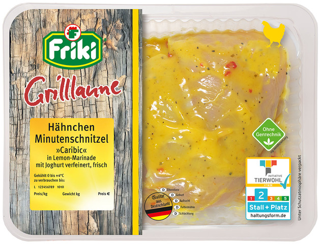Hähnchen-Minuten-Schnitzel-Caribic
